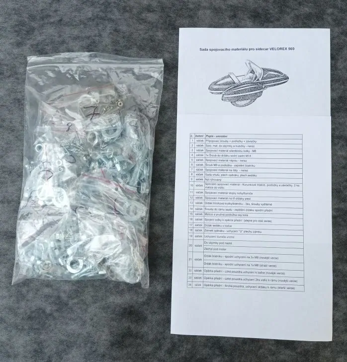 Sada spojovacího materiálu pro typ 560